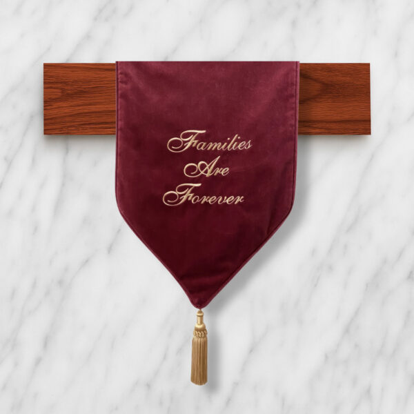 Embroidery - Cranberry - Gold Families are Forever