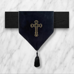Embroidery - Black w/Gold Cross